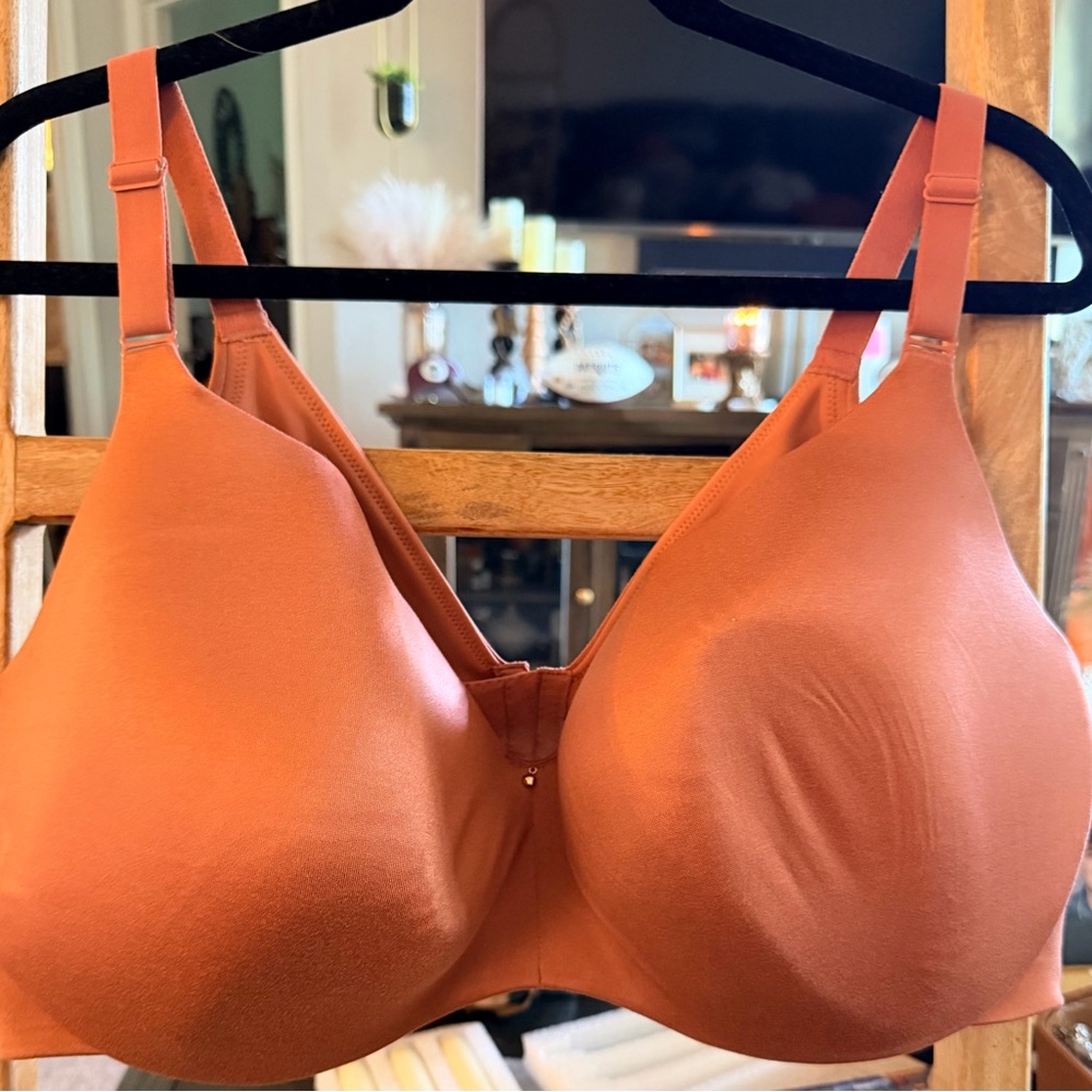 Cacique balconette Rust colored  bra with back smoothing.